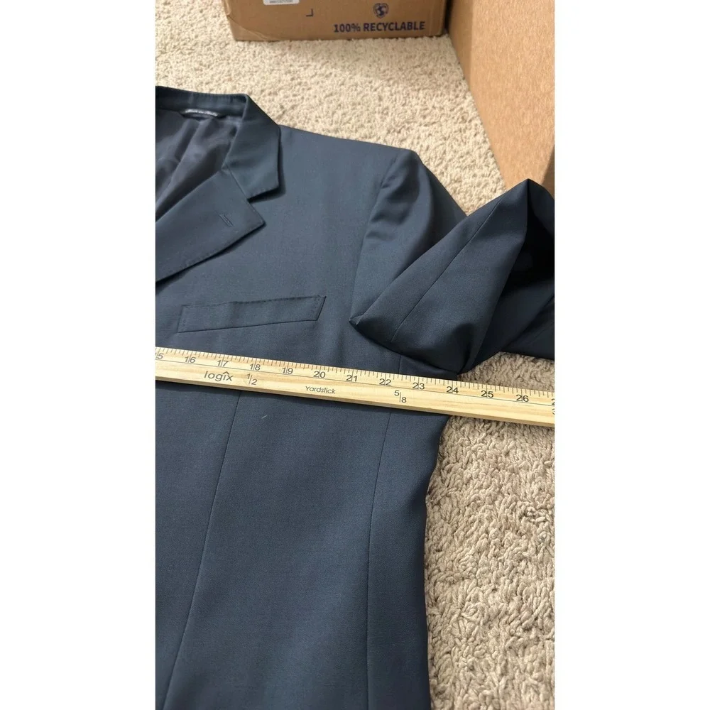 Canali Mens Navy Blue Wool 3-Button Suit Jacket Blazer Made in Italy‎ 58L kk13
